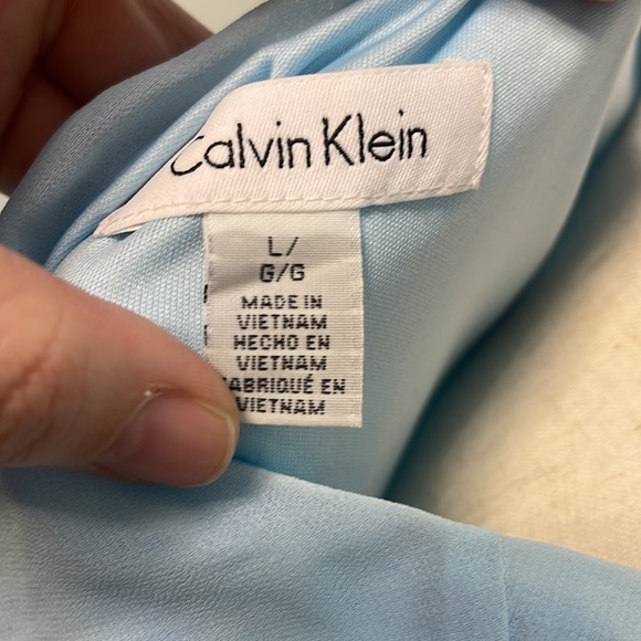 Calvin Klein Robins Egg Blue Blouse Size Large - Picture 6 of 9